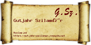 Gutjahr Szilamér névjegykártya